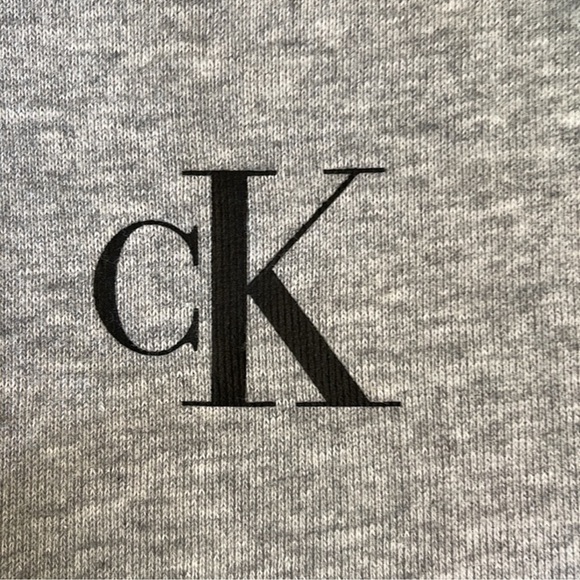 Calvin Klein Grey Monogram Logo Hoodie Dress Size Medium - Picture 17 of 17